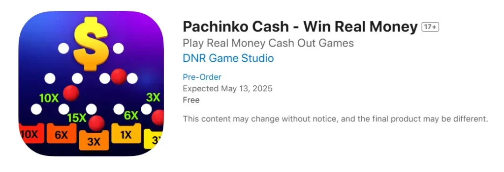 Plinko slot app: Pachinko Cash.