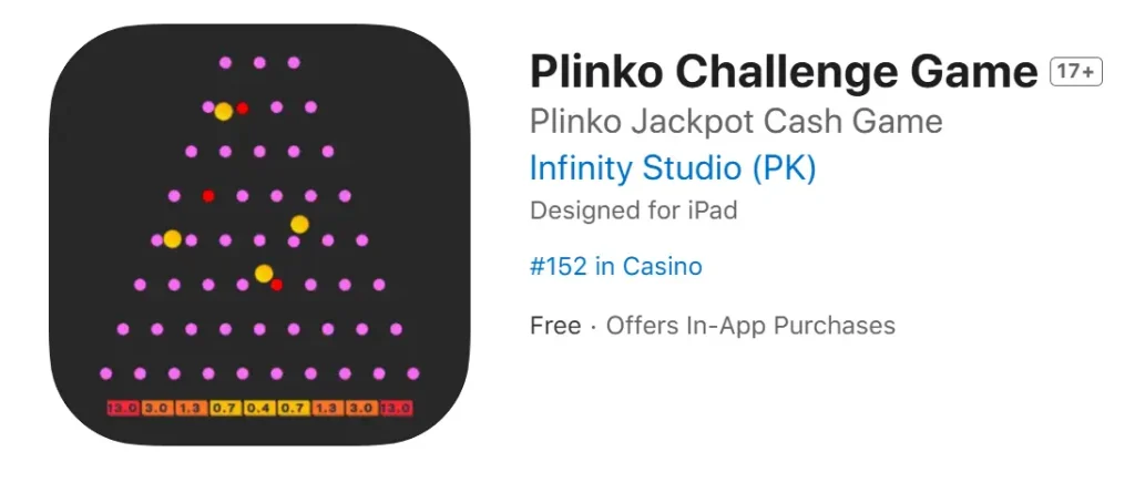 Plinko slot app: Plinko Challenge Game.