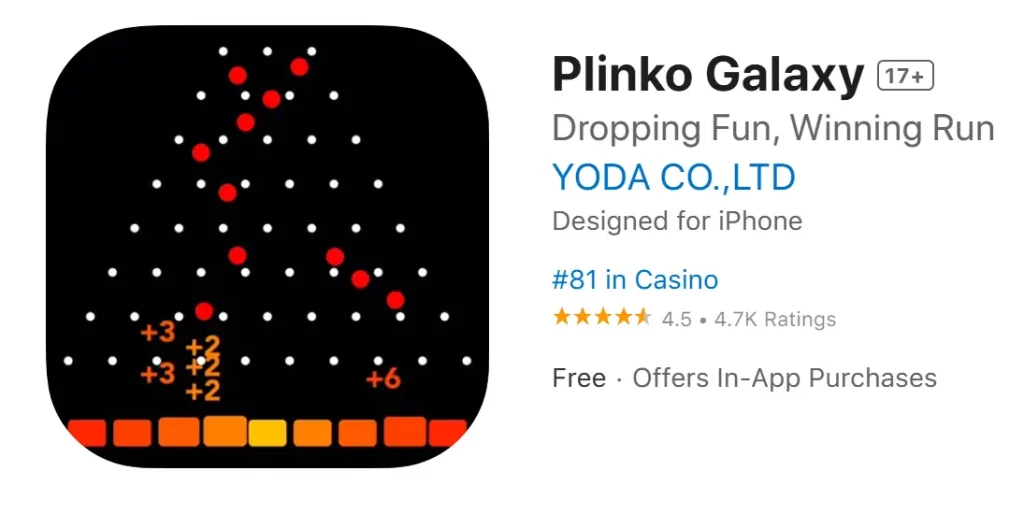 Plinko slot app: Plinko Galaxy.